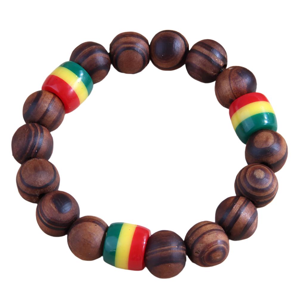 JUNETEENTH Wooden Spheres and Beads Bracelet