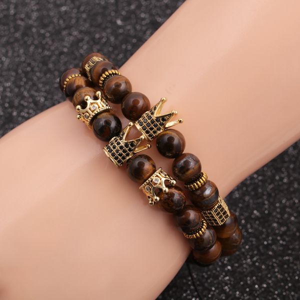 MAJESTY Men's 2pcs Crown  Luxury Bolo Bracelet Set