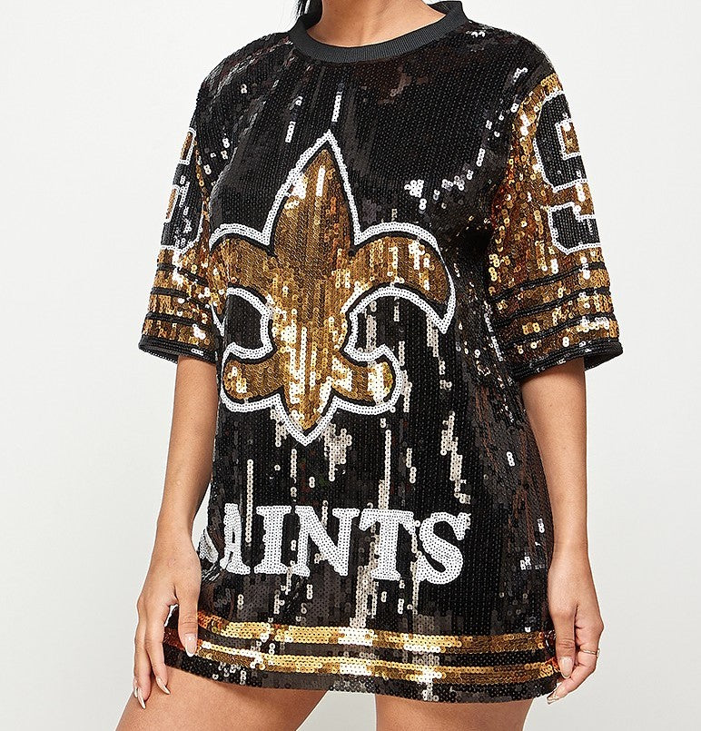 SAINTS Sequin Jersey Tunic/ Dress