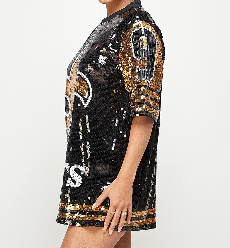 SAINTS Sequin Jersey Tunic/ Dress