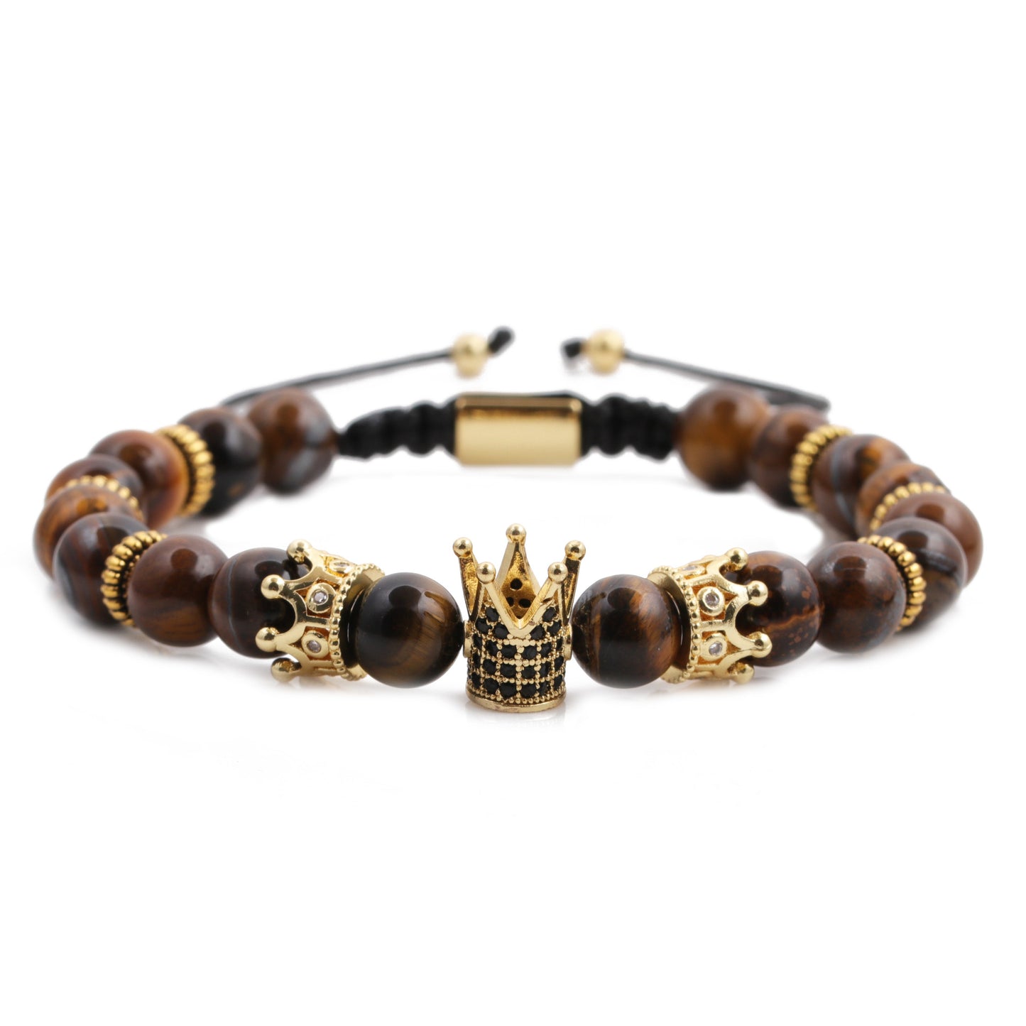 MAJESTY Men's 2pcs Crown  Luxury Bolo Bracelet Set