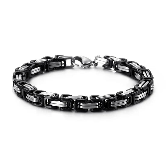 IDRIS Stainless Steel Byzantine Bracelet