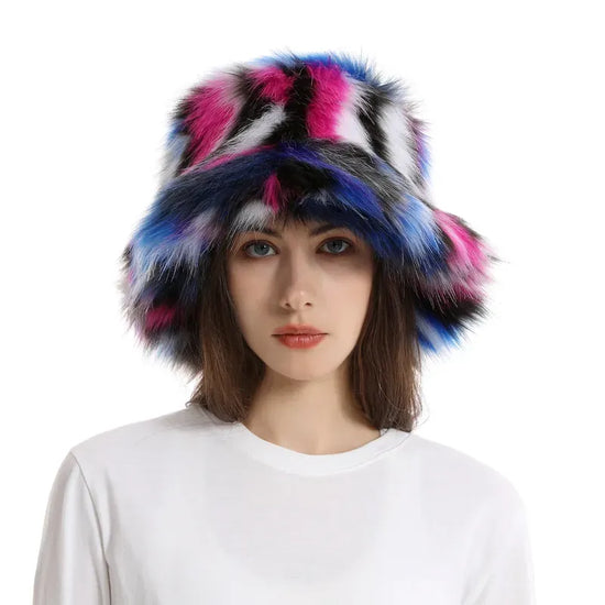 Load image into Gallery viewer, FALLON Faux Fur Bucket Hat
