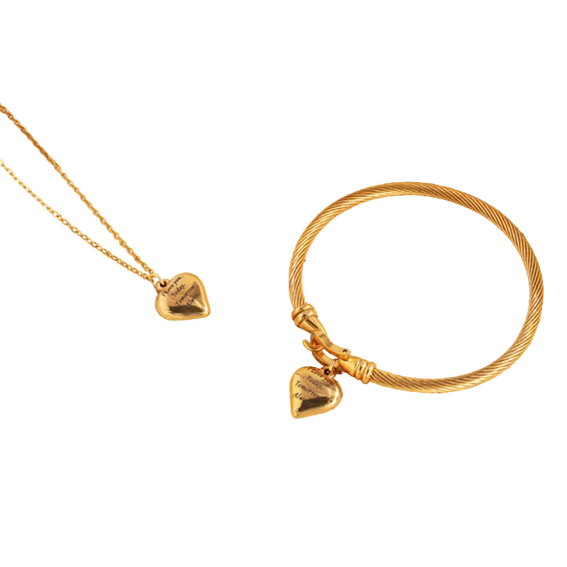 ENDLESS LOVE Stainless Steel Necklace and Bracelet Set
