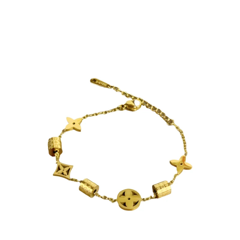 VICTORY Monogram Stainless Steel Bracelet – ANAIS ACCESSORIES LLC