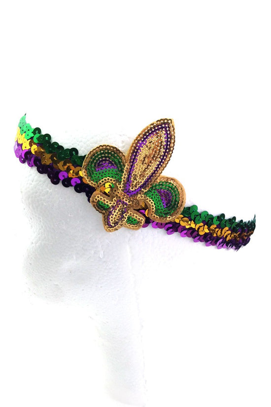 POYDRAS Mardi Gras Sequin Headbands