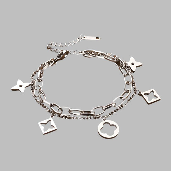 SHEREE Stainless Steel Charm Bracelet