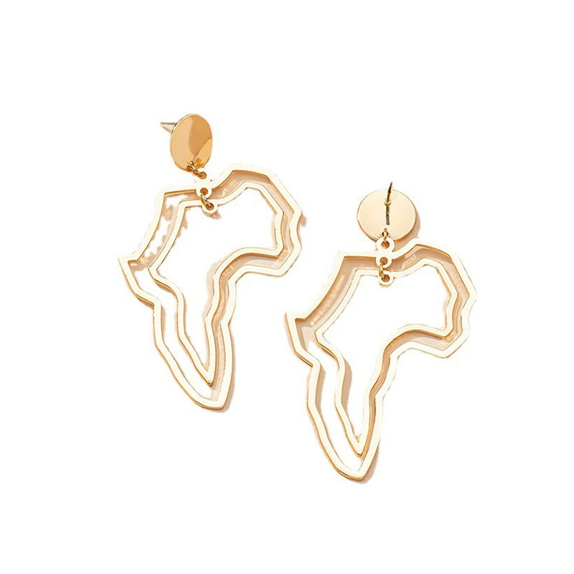 The Best Africa Outline Wooden Earrings | Look Beautiful, Modern & Classic  – ZimNative