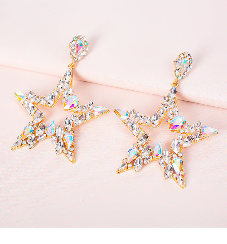 Load image into Gallery viewer, STARLA Star Shaped Rhinestone/Crystal Earrings
