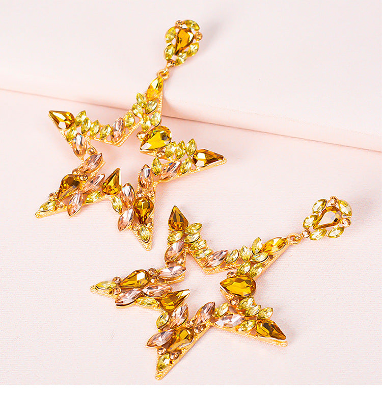 Load image into Gallery viewer, STARLA Star Shaped Rhinestone/Crystal Earrings
