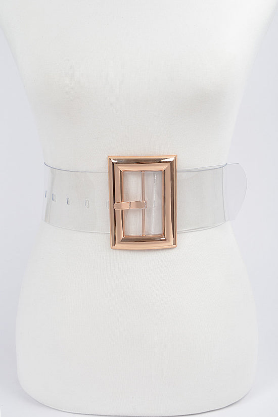 Load image into Gallery viewer, SLAY Rectangle Transparent  Plus Size Belt
