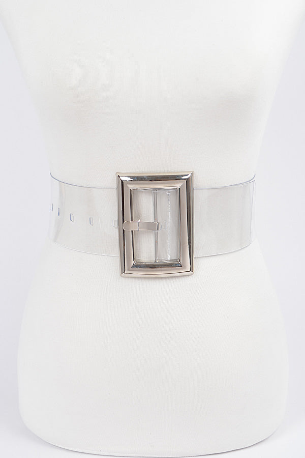 Load image into Gallery viewer, SLAY Rectangle Transparent  Plus Size Belt
