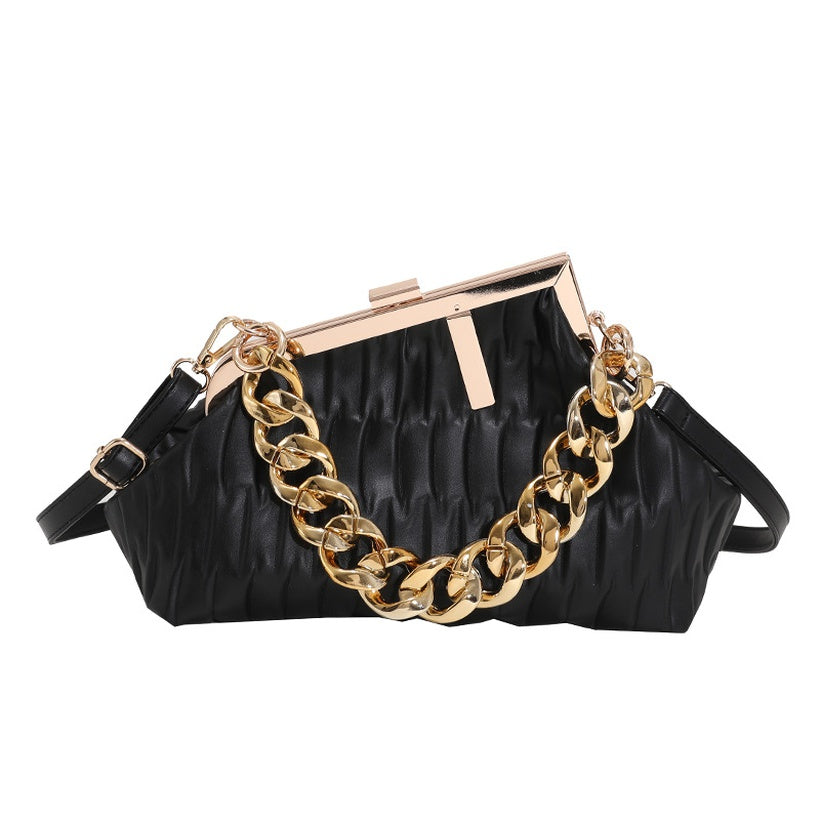 2psc Fashion Chians Shoulder Bag Women Nylon Chians Crossbody Bag Designer  Messenger Handbag Advanced Armpit Bag Hobo