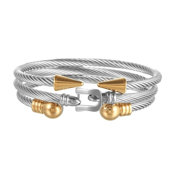 KING Men's Luxury Stainless Steel Bracelet Set